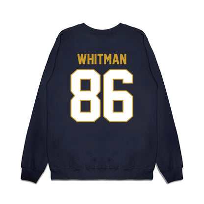 Notre Dame - NCAA Football : Alex Whitman - Vintage Helmet Premium Crewneck Sweatshirt-1