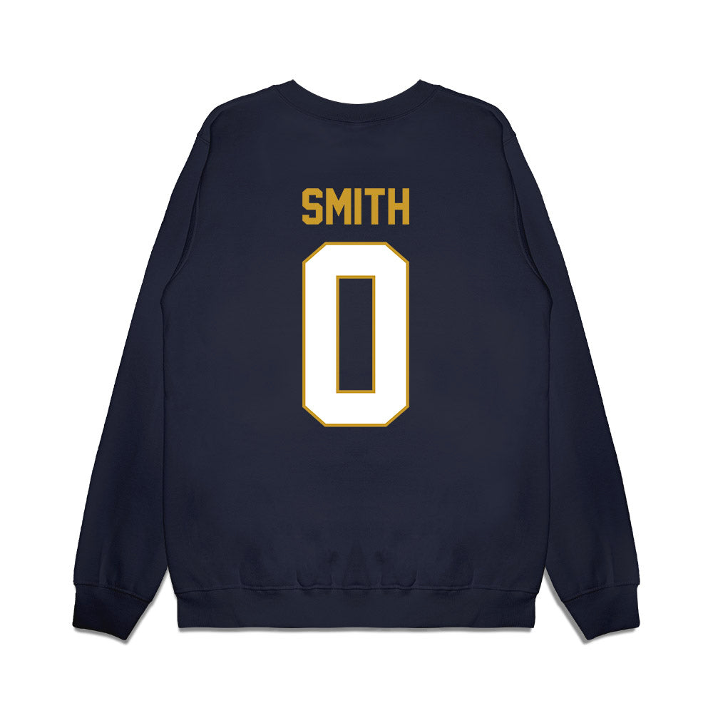 Notre Dame - NCAA Football : DeVonta Smith - Vintage Helmet Premium Crewneck Sweatshirt-1