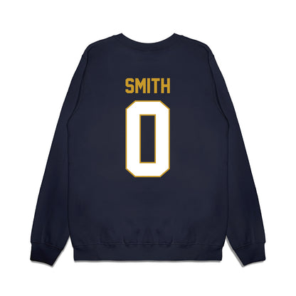 Notre Dame - NCAA Football : DeVonta Smith - Vintage Helmet Premium Crewneck Sweatshirt-1