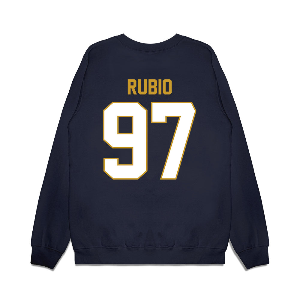 Notre Dame - NCAA Football : Gabriel Rubio - Vintage Helmet Premium Crewneck Sweatshirt-1
