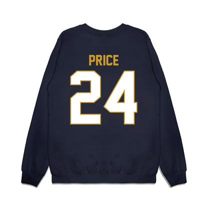 Notre Dame - NCAA Football : Jadarian Price - Vintage Helmet Premium Crewneck Sweatshirt-1