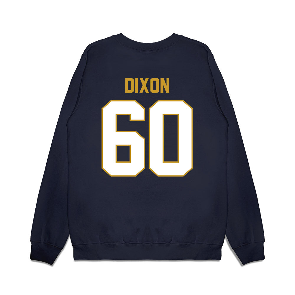 Notre Dame - NCAA Football : Davion Dixon - Vintage Helmet Premium Crewneck Sweatshirt-1