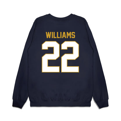 Notre Dame - NCAA Football : Aneyas Williams - Vintage Helmet Premium Crewneck Sweatshirt-1