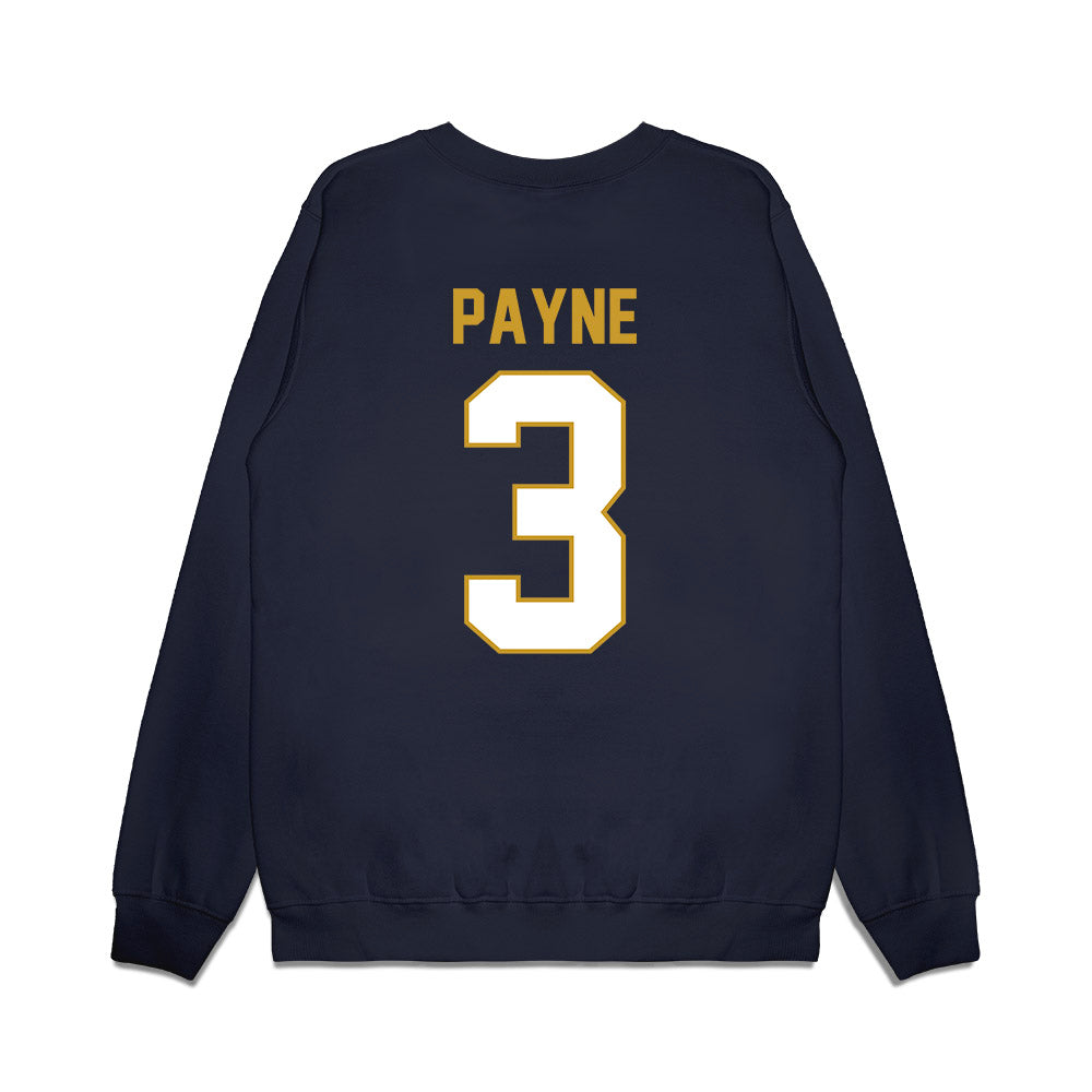 Notre Dame - NCAA Football : Gi'Bran Payne - Vintage Helmet Premium Crewneck Sweatshirt-1