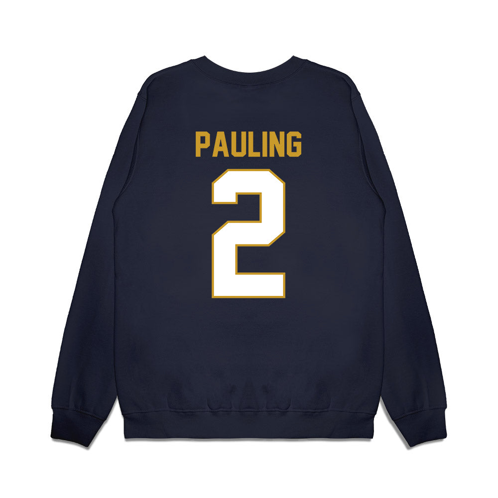 Notre Dame - NCAA Football : William Pauling - Vintage Helmet Premium Crewneck Sweatshirt-1
