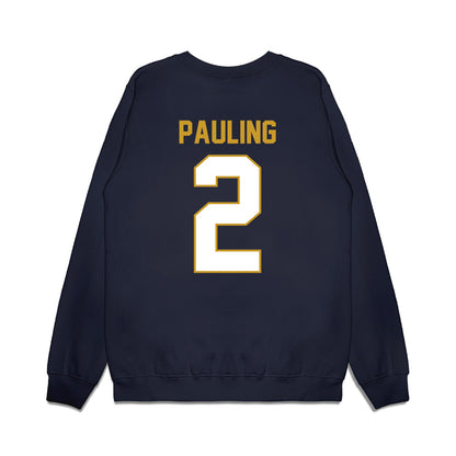 Notre Dame - NCAA Football : William Pauling - Vintage Helmet Premium Crewneck Sweatshirt-1