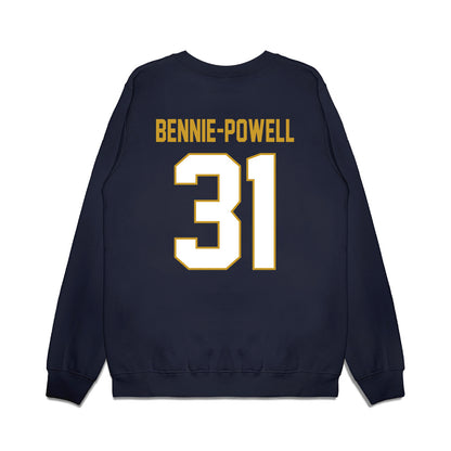 Notre Dame - NCAA Football : Taebron Bennie-Powell - Vintage Helmet Premium Crewneck Sweatshirt-1