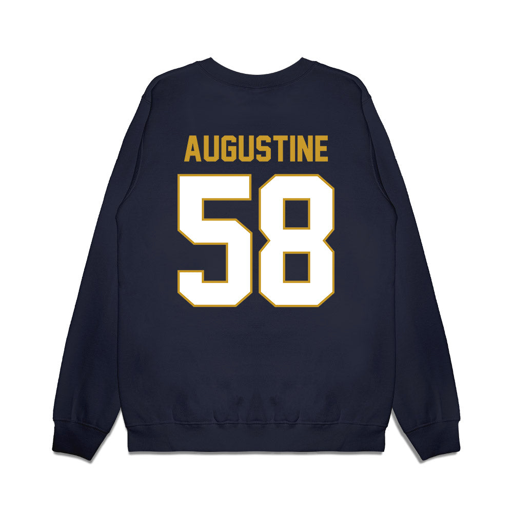 Notre Dame - NCAA Football : Matty Augustine - Vintage Helmet Premium Crewneck Sweatshirt-1
