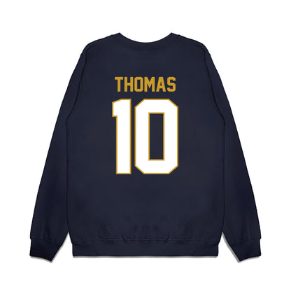 Notre Dame - NCAA Football : Loghan Thomas - Vintage Helmet Premium Crewneck Sweatshirt-1