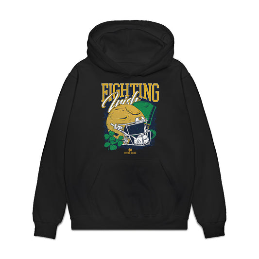 Notre Dame - NCAA Football : Max Anderson - Vintage Helmet Premium Hooded Sweatshirt-0