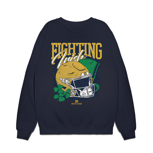 Notre Dame - NCAA Football : James Flanigan - Vintage Helmet Premium Crewneck Sweatshirt-0