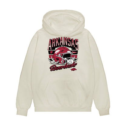 Arkansas - NCAA Football : Blake Brisker - Vintage Helmet Premium Hooded Sweatshirt-0
