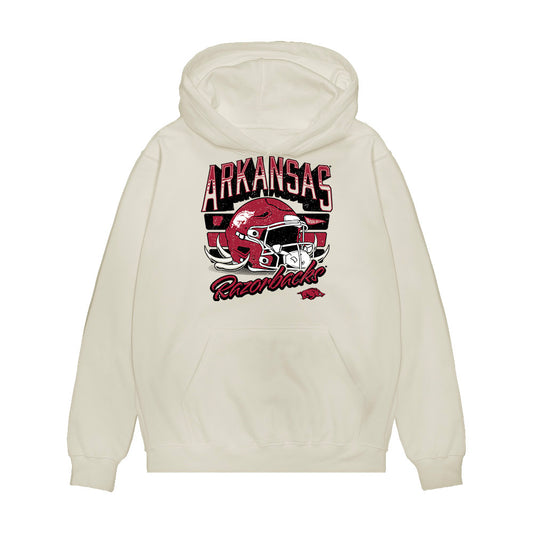 Arkansas - NCAA Football : Blake Brisker - Vintage Helmet Premium Hooded Sweatshirt-0