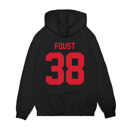 NC State - NCAA Football : Logan Foust - Vintage Helmet Premium Hooded Sweatshirt-1