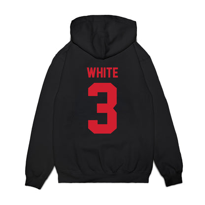 NC State - NCAA Football : Aydan White - Vintage Helmet Premium Hooded Sweatshirt-1