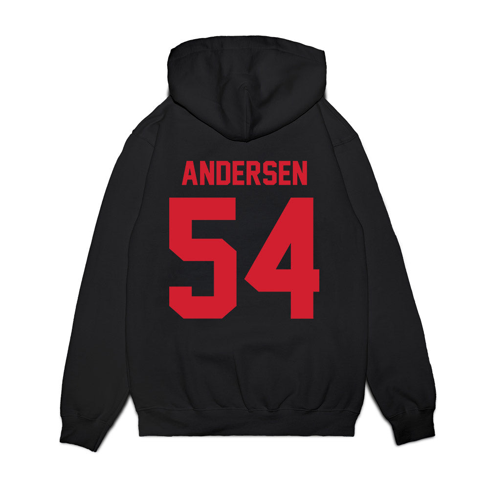 NC State - NCAA Football : Teague Andersen - Vintage Helmet Premium Hooded Sweatshirt-1