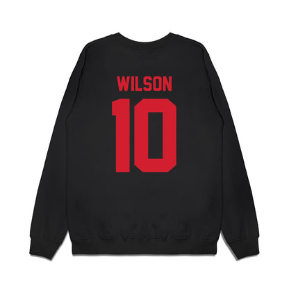 NC State - NCAA Football : Will Wilson - Vintage Helmet Premium Crewneck Sweatshirt-1