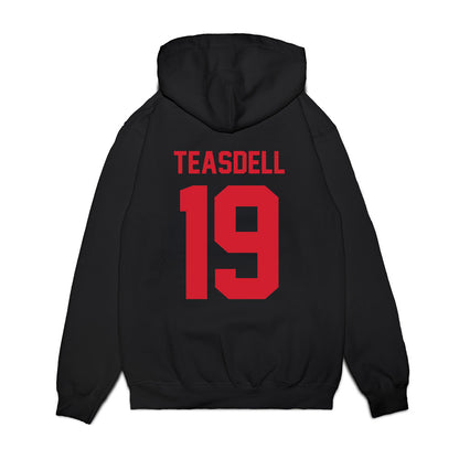 NC State - NCAA Football : Tristan Teasdell - Vintage Helmet Premium Hooded Sweatshirt-1