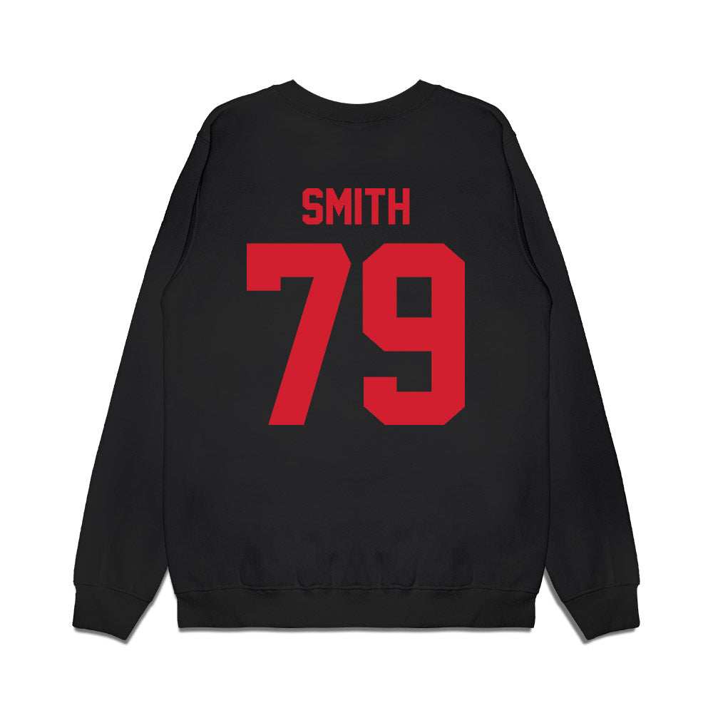 NC State - NCAA Football : Kamen Smith - Vintage Helmet Premium Crewneck Sweatshirt-1
