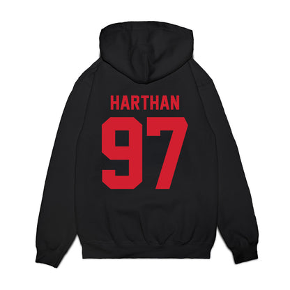 NC State - NCAA Football : Cristian Harthan - Vintage Helmet Premium Hooded Sweatshirt-1