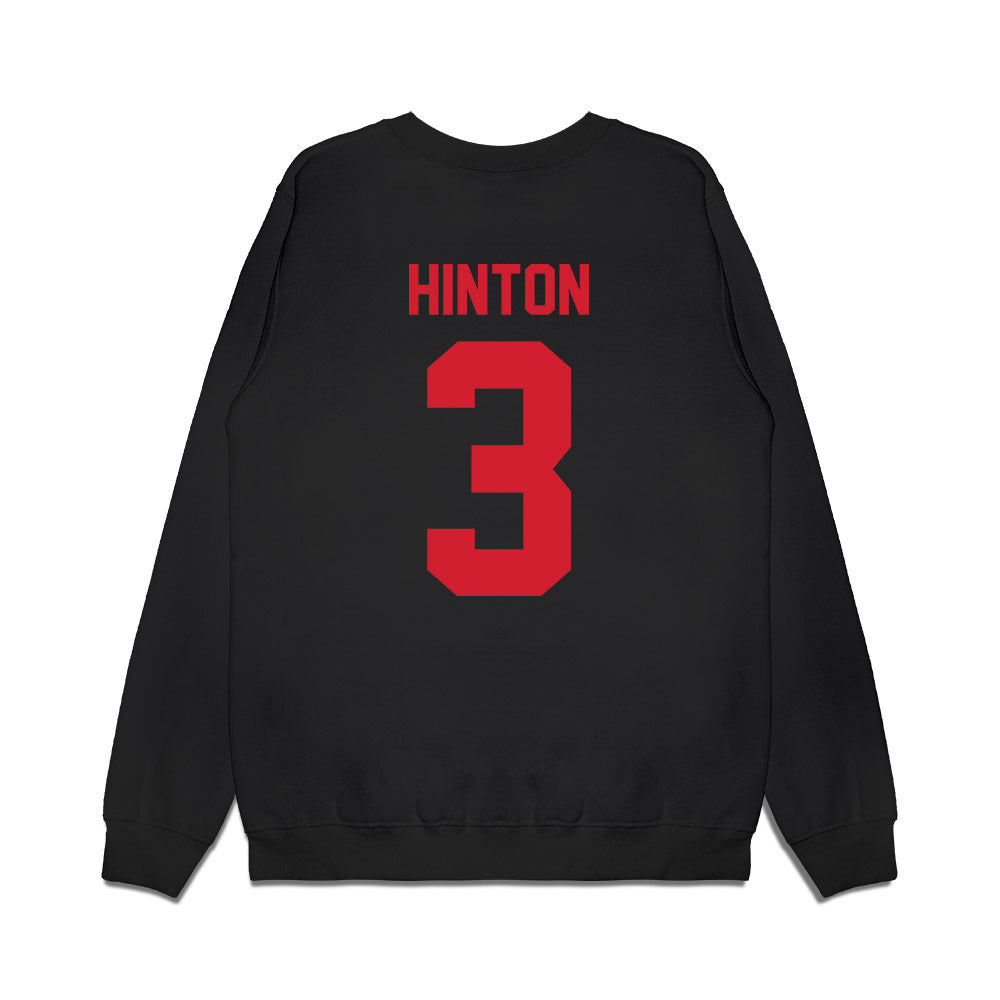 NC State - NCAA Football : Terrente Hinton - Vintage Helmet Premium Crewneck Sweatshirt-1