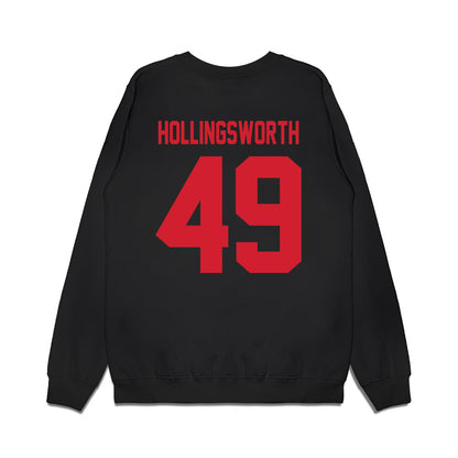 NC State - NCAA Football : Aiden Hollingsworth - Vintage Helmet Premium Crewneck Sweatshirt-1