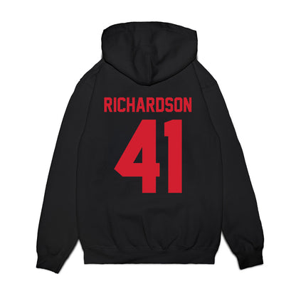 NC State - NCAA Football : AJ Richardson - Vintage Helmet Premium Hooded Sweatshirt-1
