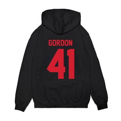 NC State - NCAA Football : Caden Gordon - Vintage Helmet Premium Hooded Sweatshirt-1