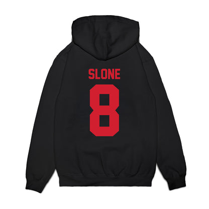 NC State - NCAA Football : Cian Slone - Vintage Helmet Premium Hooded Sweatshirt-1