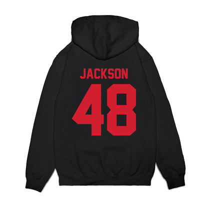 NC State - NCAA Football : Hunter Jackson - Vintage Helmet Premium Hooded Sweatshirt-1
