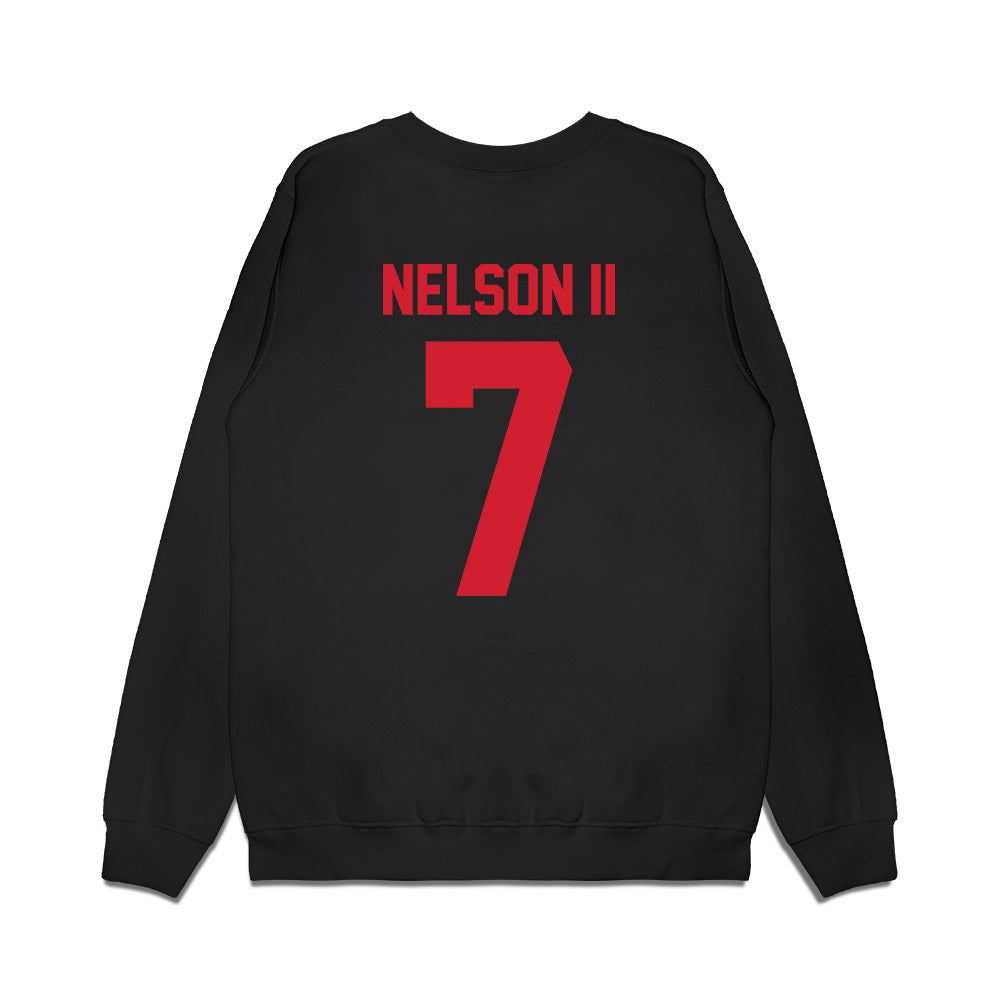 NC State - NCAA Football : Brian Nelson II - Vintage Helmet Premium Crewneck Sweatshirt-1