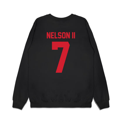 NC State - NCAA Football : Brian Nelson II - Vintage Helmet Premium Crewneck Sweatshirt-1