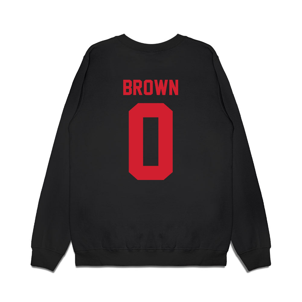 NC State - NCAA Football : Sean Brown - Vintage Helmet Premium Crewneck Sweatshirt-1