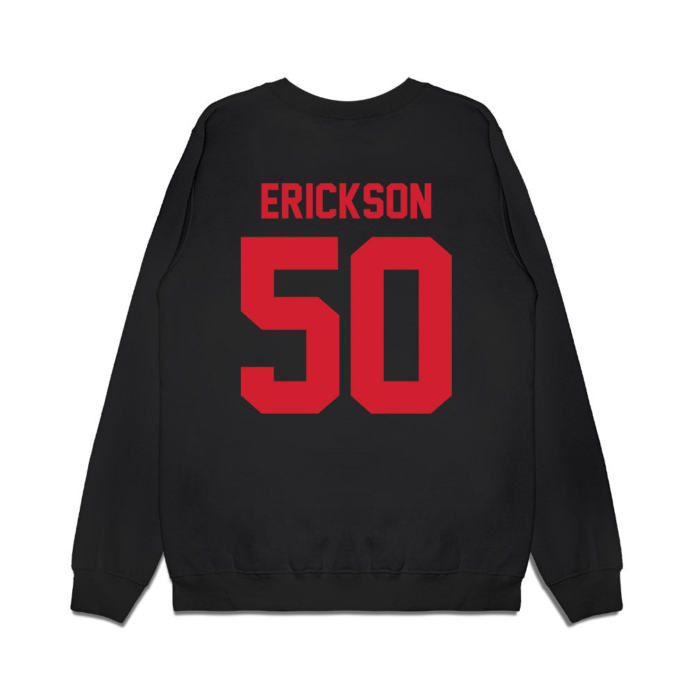 NC State - NCAA Football : Val Erickson - Vintage Helmet Premium Crewneck Sweatshirt-1
