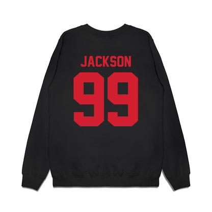 NC State - NCAA Football : Davin Jackson - Vintage Helmet Premium Crewneck Sweatshirt-1