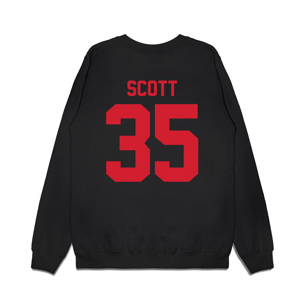 NC State - NCAA Football : Angela Scott - Vintage Helmet Premium Crewneck Sweatshirt-1