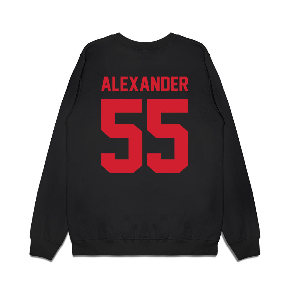 NC State - NCAA Football : Blair Alexander - Vintage Helmet Premium Crewneck Sweatshirt-1