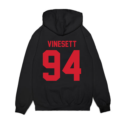 NC State - NCAA Football : Kanoah Vinesett - Vintage Helmet Premium Hooded Sweatshirt-1