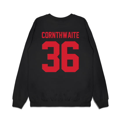 NC State - NCAA Football : Cameron Cornthwaite - Vintage Helmet Premium Crewneck Sweatshirt-1