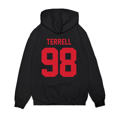 NC State - NCAA Football : Justin Terrell - Vintage Helmet Premium Hooded Sweatshirt-1