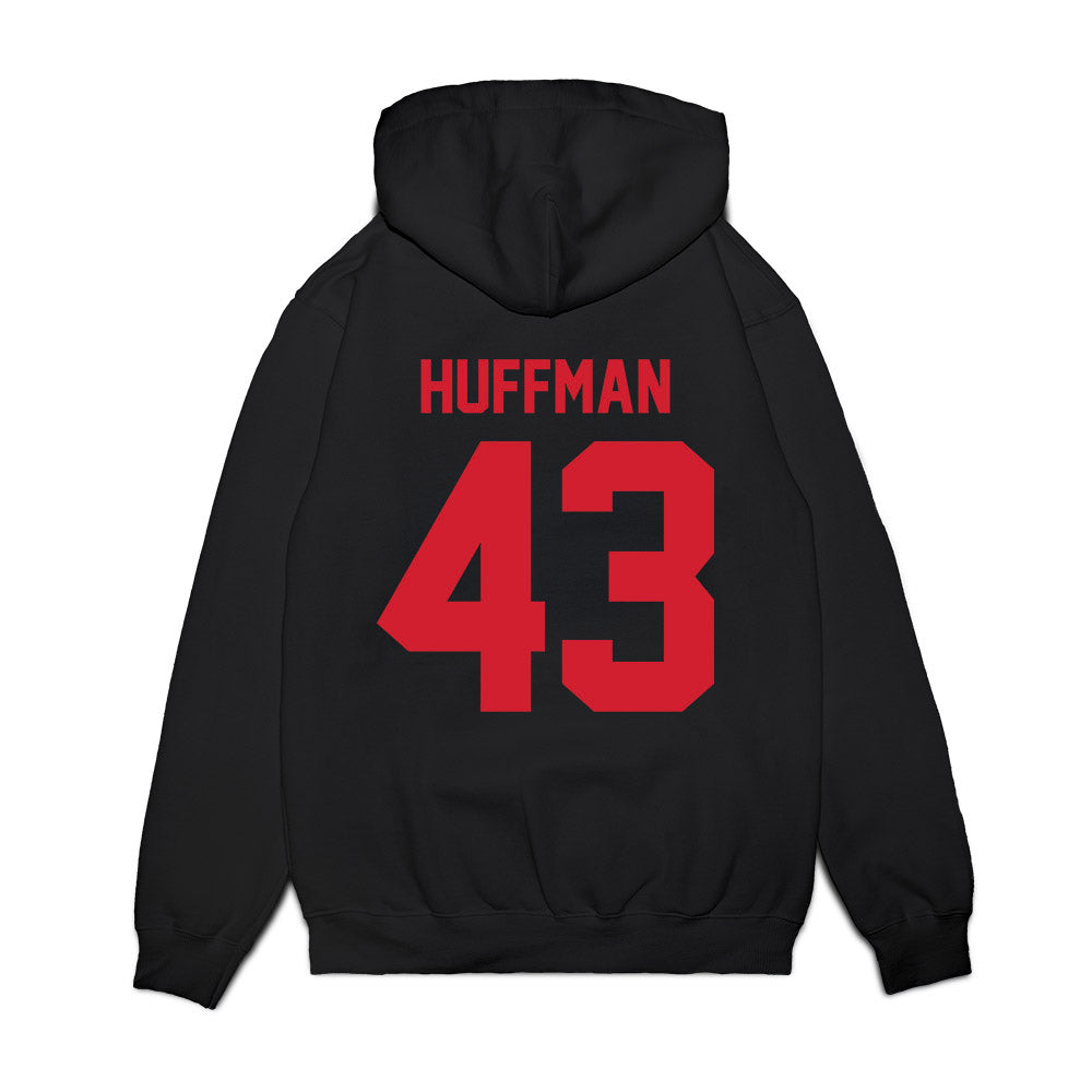 NC State - NCAA Football : Nathan Huffman - Vintage Helmet Premium Hooded Sweatshirt-1