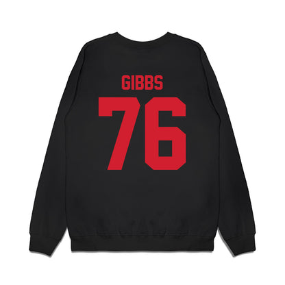 NC State - NCAA Football : Michael Gibbs - Vintage Helmet Premium Crewneck Sweatshirt-1