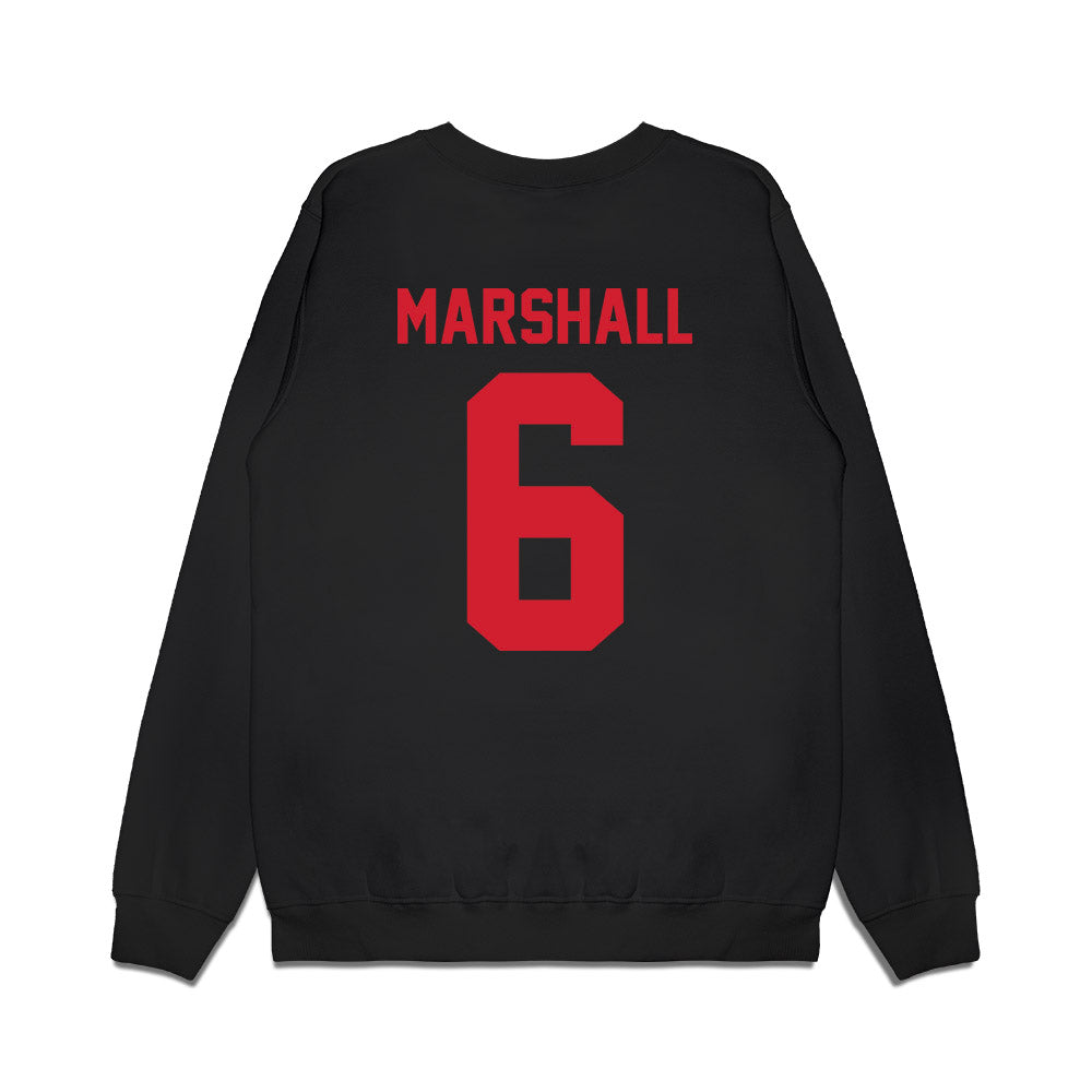 NC State - NCAA Football : Devon Marshall - Vintage Helmet Premium Crewneck Sweatshirt-1