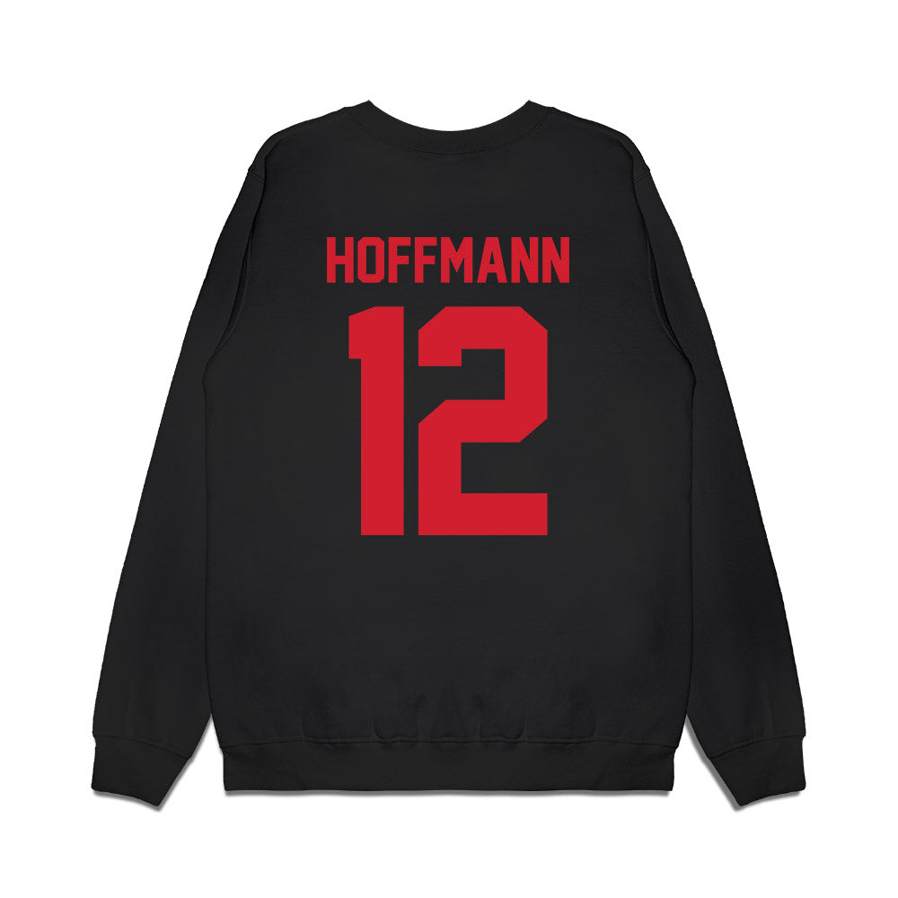 NC State - NCAA Football : teddy hoffmann - Vintage Helmet Premium Crewneck Sweatshirt-1