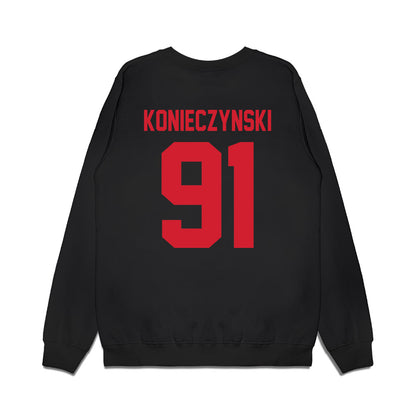 NC State - NCAA Football : Nick Konieczynski - Vintage Helmet Premium Crewneck Sweatshirt-1