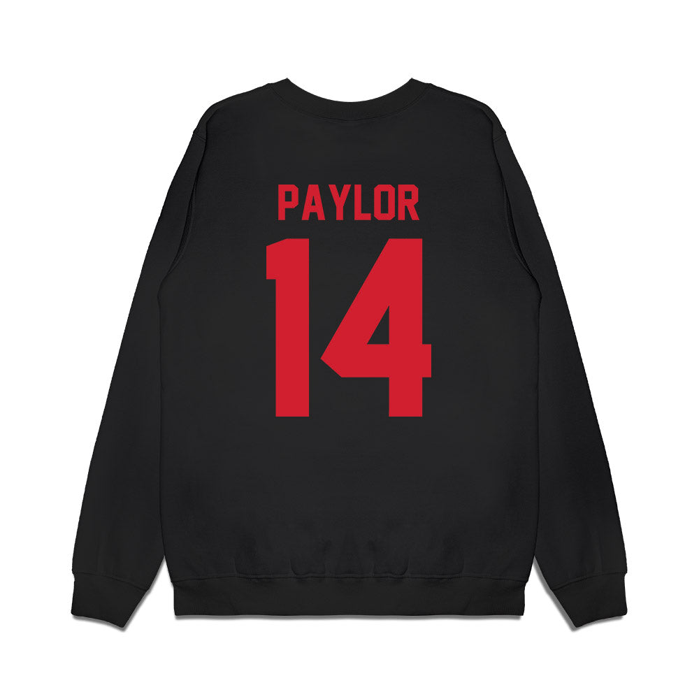 NC State - NCAA Football : Jonathan Paylor - Vintage Helmet Premium Crewneck Sweatshirt-1