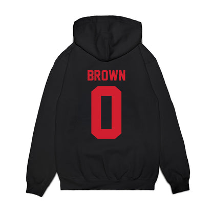 NC State - NCAA Football : Sean Brown - Vintage Helmet Premium Hooded Sweatshirt-1