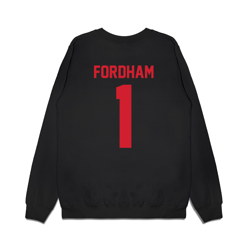 NC State - NCAA Football : Caden Fordham - Vintage Helmet Premium Crewneck Sweatshirt-1