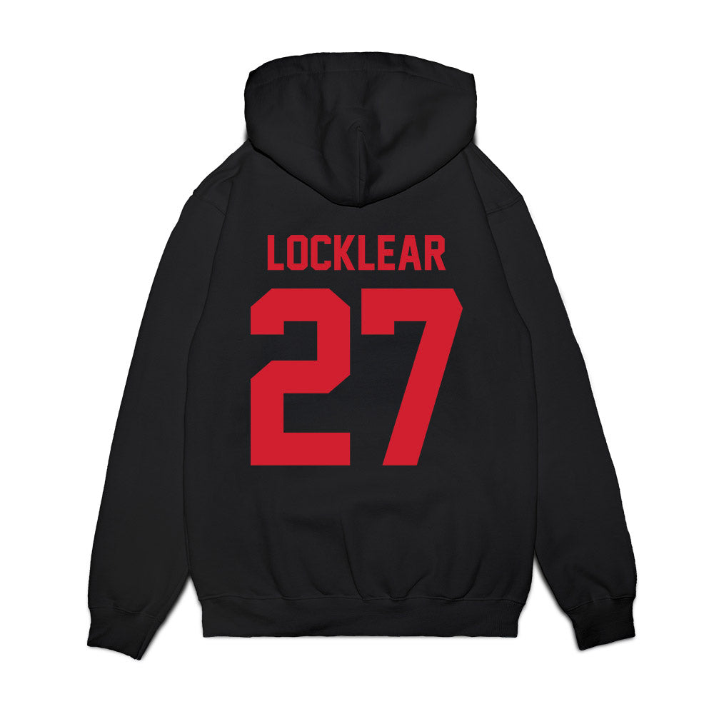 NC State - NCAA Football : Ashton Locklear - Vintage Helmet Premium Hooded Sweatshirt-1