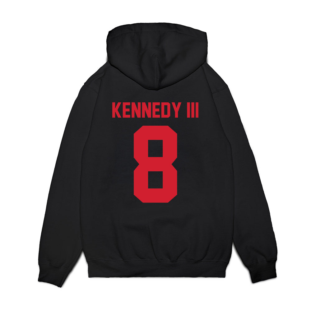 NC State - NCAA Football : Robert Kennedy III - Vintage Helmet Premium Hooded Sweatshirt-1